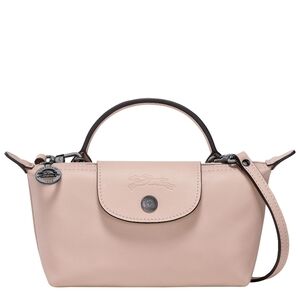 Longchamp Le Pliage Xtra Leather Mini Crossbody Pouch | Nude